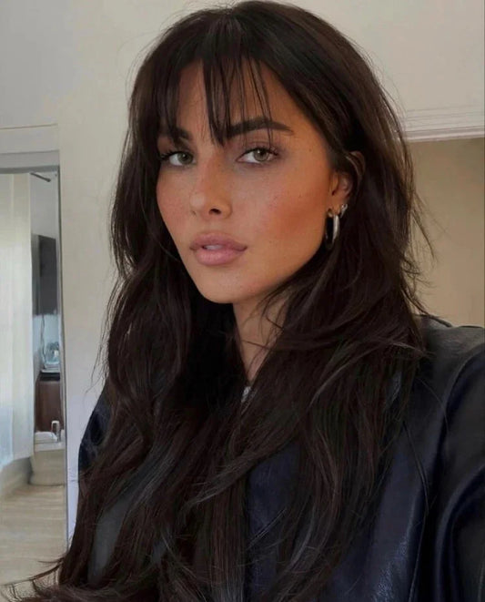 See through bangs that frame the face