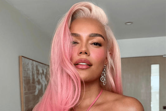 Barbie blush hair color with platinum roots