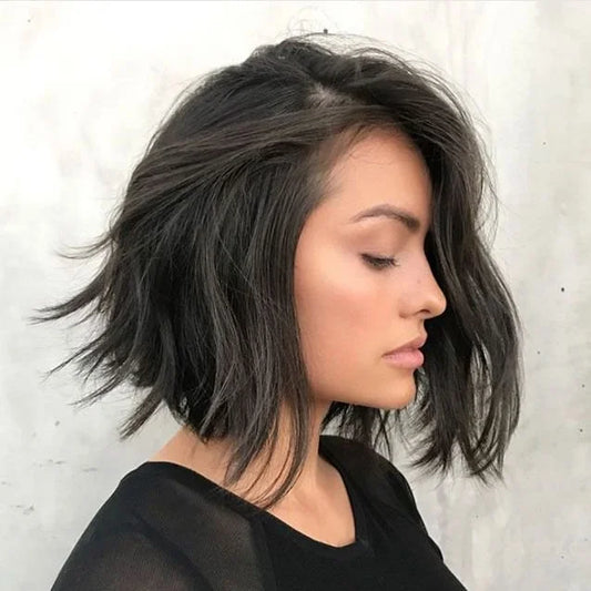Choppy layered haircut with volume